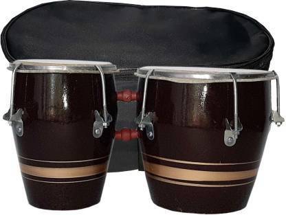 Bongo Mango wood made two set bongo with Brown polsuh  finishing