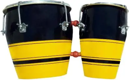 Bongo Two Drum set made by Mango wood and tune by nat & bold Goat skin fit on Bongo head