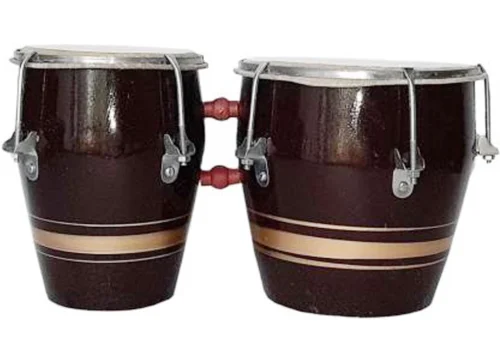 Bongo Two Drum set made by Mango wood and tune by nat & bold Goat skin fit on Bongo head