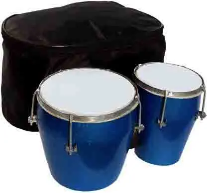 Bongo Two Drum set made by Mango wood and tune by nat & bold Goat skin fit on Bongo head