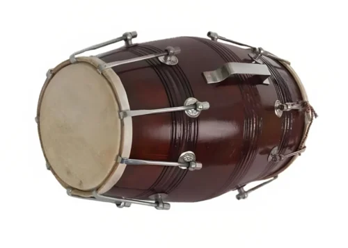 Professional Brown polish Dholak in Mango wood shell with Nut & Bolt Tunning system