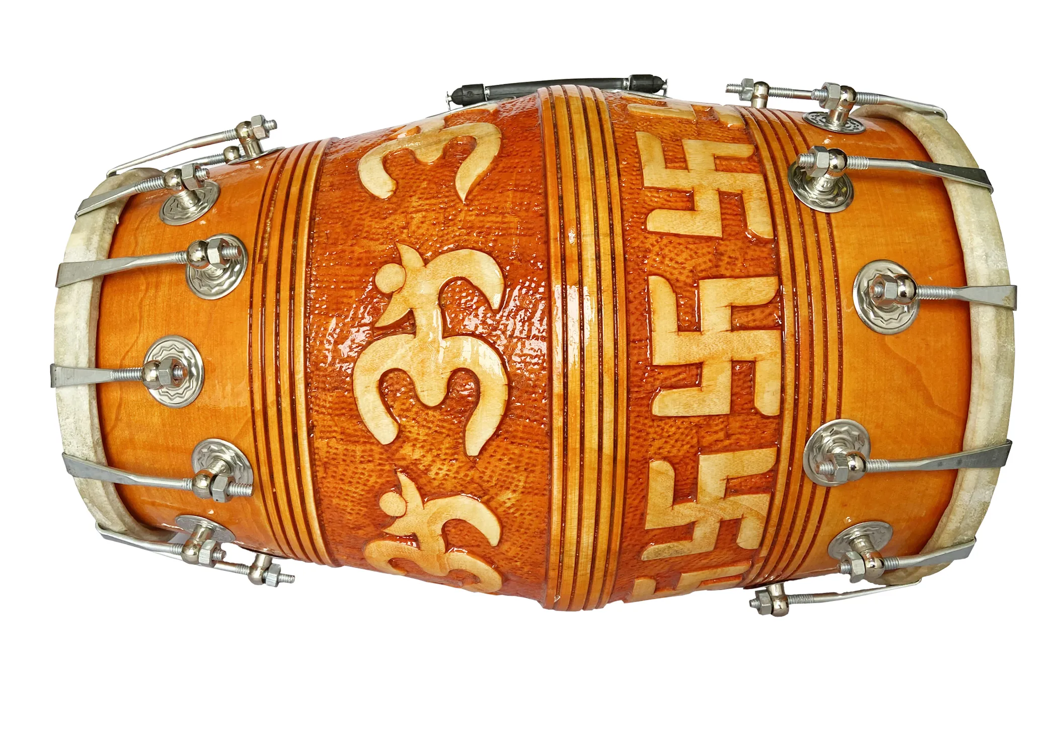 Om-carving-36-nut-Dholak-1 Om-carving-36-nut-Dholak-1