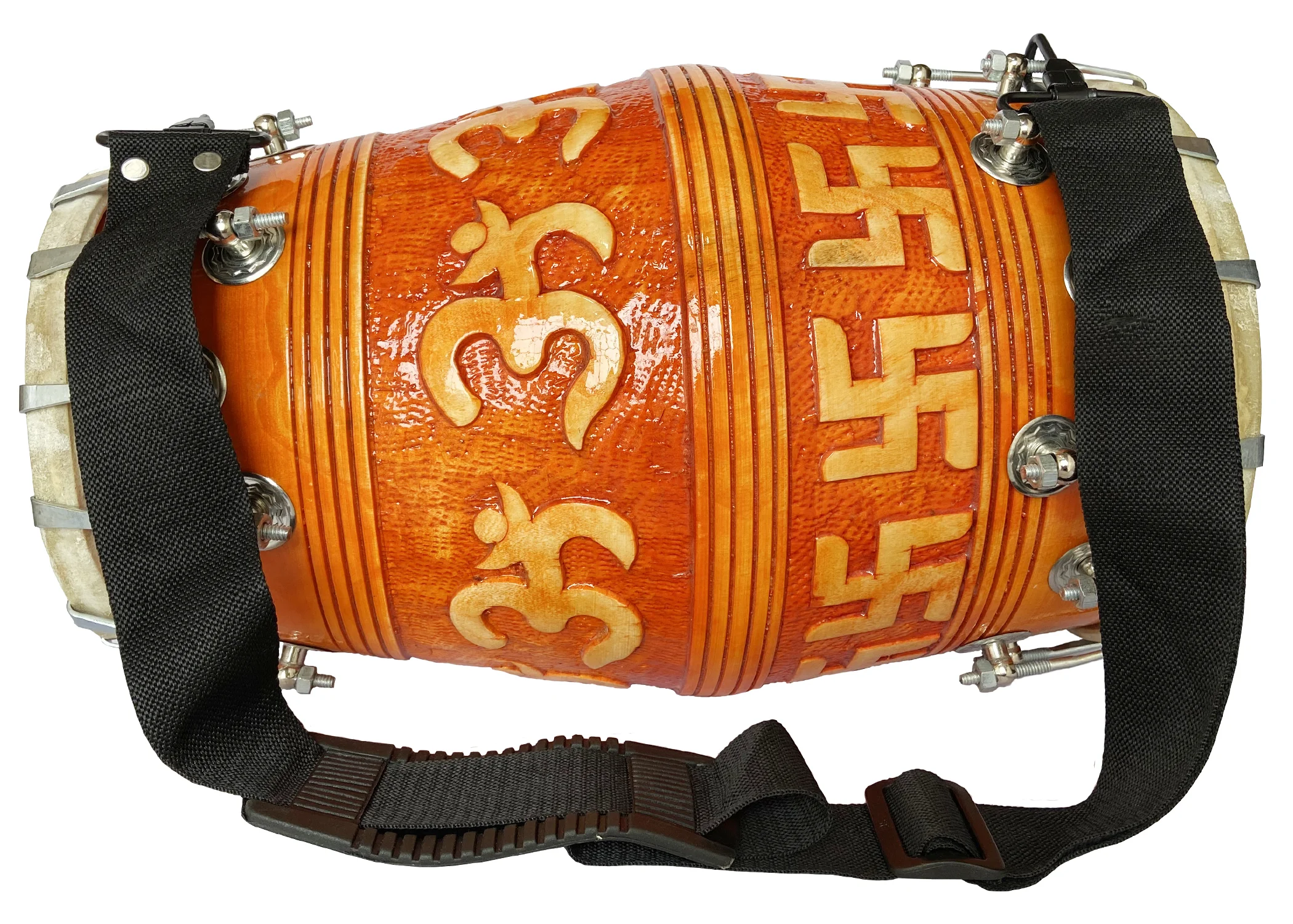 Om-carving-36-nut-Dholak-kit-4 Om-carving-36-nut-Dholak-kit-4