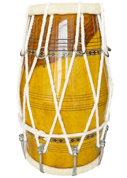 Professional Sheesham wood made Dholak with Goat skin on Both side Nut & bolt fitting with Full tool kit